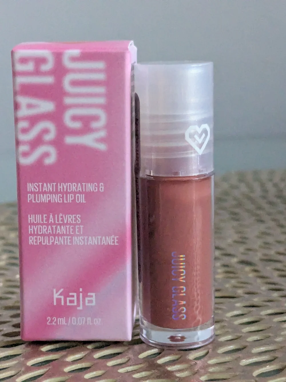 Kaja Shiny Glass Hydrating Lip Oil — Brown Nude Shine